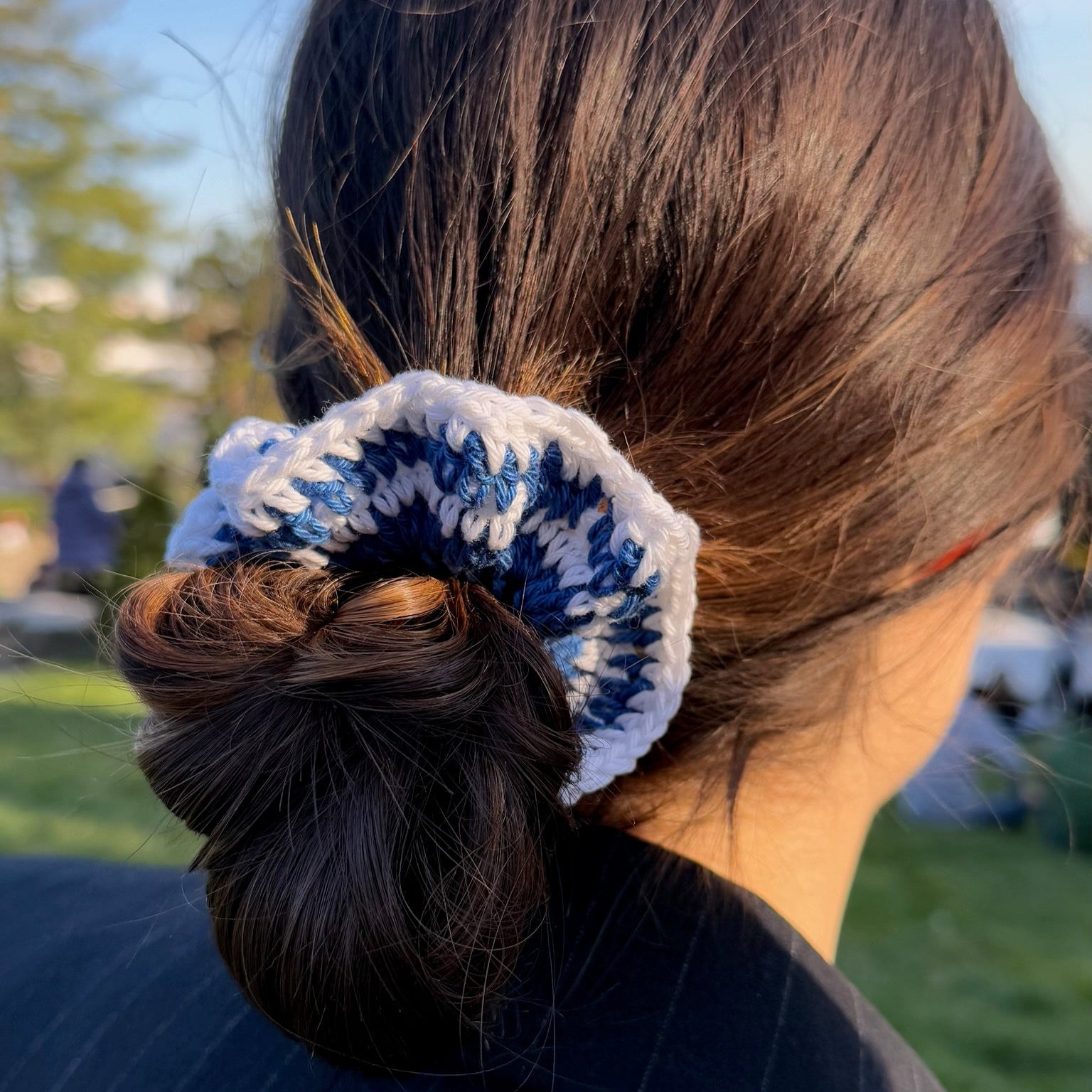 Chouchou bleu et blanc RIO