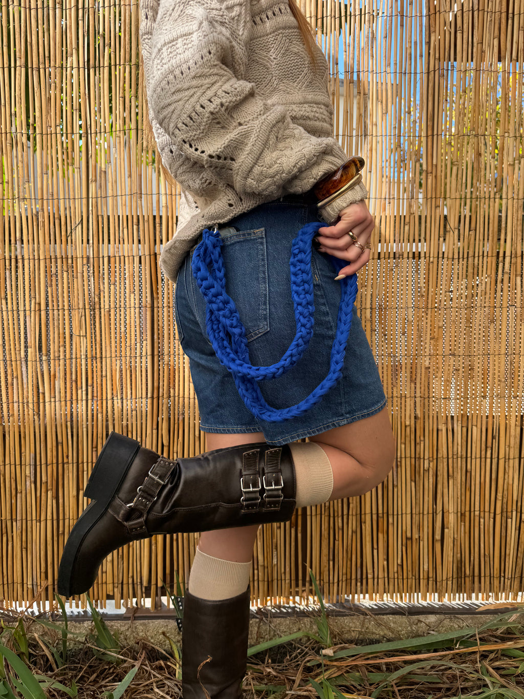 Bandoulière de téléphone - bleu électrique